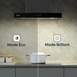 CIARRA Fläktkåpa 60 cm Wi-Fi ansluten Klass A+++ 650 m3/h 4 hastigheter Booster Pekskärm Köksfläkt rostfritt stål