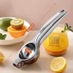 Juicepressar-Citronpress med 7 cm diameter, handpress, citruspress, manuell, anti-etsningsmedel, manuell tung juicepress, säker och hållbar citronklämma