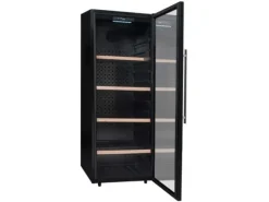 Vinkylar-Climadiff CPW204B1, Vinkylare med kompressor, Fristående, 204 flaska/flaskor, G, Inbyggd lampa, Svart