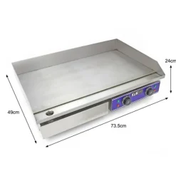 70cm Brett Elektriskt Stekbord | Elkontakt Grillbord Stekning Spishäll Matlagning Kyckling Nötfärs Hamburgare Inomhus | MonsterShop