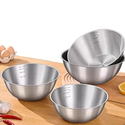Vispskålar & Bunkar-17cm Rostfri Stål Skål - Mångsidig Köks- & Bakningsskål