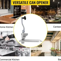 40cm 7st/min manuell kommersiell konservöppnare, effektiv skärning, 2 monteringssätt, arbetsbesparande vridhandtag, lätt och hållbar