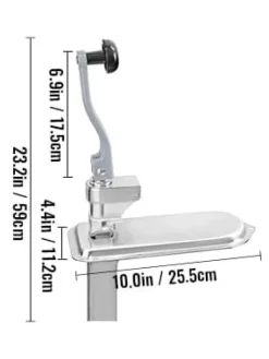40cm 7st/min manuell kommersiell konservöppnare, effektiv skärning, 2 monteringssätt, arbetsbesparande vridhandtag, lätt och hållbar