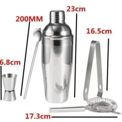 Verktygsset För Drinkar-Cocktail Shaker Set, 5 delar professionell cocktail Shaker Kit, 750 ml rostfritt stål Cocktail Shaker Kit