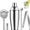 Verktygsset För Drinkar-Cocktail shaker Set - Rostfritt stål Silver 5 dela