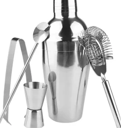 Verktygsset För Drinkar-Cocktail shaker Set - Rostfritt stål Silver 5 dela