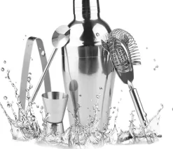 Cocktail shaker Set - Rostfritt stål Silver 5 dela