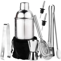Cocktailset 9-delar Barset 550ml Shaker Rostfritt Stål