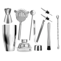 Cocktailset 9-delar Barset 550ml Shaker Rostfritt Stål
