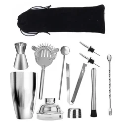 Cocktailset 9-delar Barset 550ml Shaker Rostfritt Stål