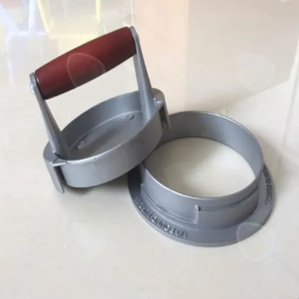 CONFO® Rotary Burger Press Köksbakelse Press Tårtpress Två-i-ett Burger Press