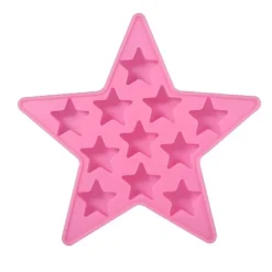 Cool silikon iskubbricka - stjärnformad form för Club Bar Party (Rosa)