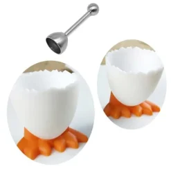 Serveringsfat & Skålar-Coquetier - Saijer - Set med 6 ägghalvor - Äggskärare ingår - Diskmaskinvänlig - Kreativ design