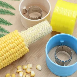 Corn Peeler 304 Rostfritt stål Cob Stripper Majskärnor Ta bort verktyg för hem kök Lake Blue