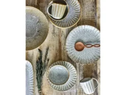 CREATIVE COLLECTION Fleur Uppläggningsfat, natur, stengods