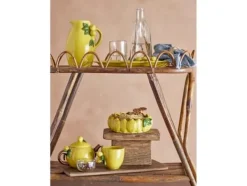 Serveringsfat & Skålar-CREATIVE COLLECTION Limone Serveringsfad, Gul, Stentøj