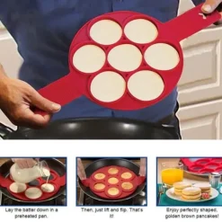 Crepesform - Silikon - Röd - Non-stick - Diskmaskinssäker