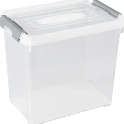 Curver 243859 Förvaringslåda HANDY stapelbar (L x B x H) 294 x 194 x 254 mm Transparent, Silver 1 st