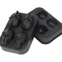 Isformar-3D Skull Ice Cube-form för whisky, scotch, cocktail och sprit eller gelé, godis, choklad, fest, present s.482