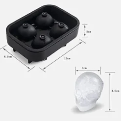 Isformar-3D Skull Silikonform för isbitar, choklad, glass, whisky, vin, cocktails[H1295]