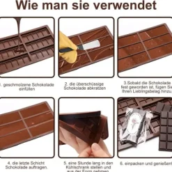 Kakformar-DAILIENFUS Silikon Dubai Chokladform Set med Tillbehör