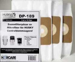 Dammsugarpåsar Husky Flex