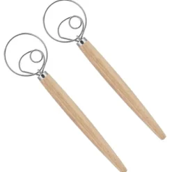 Degblandare i rostfritt stål - 2 st, Ekhandtag - Kökstillbehör