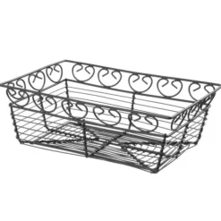 Tillbehör För Matservering-Dekorativ rektangulär trådkorg för servering av bröd - Hendi 425855