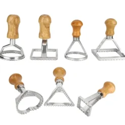 7-delad dumplingformsats - gör-det-själv-kakor, tårtor, bakverk och pasta-stämpelpressmaskin - kökstillbehör