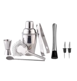 Verktygsset För Drinkar-8-delar cocktailset , barset, shaker 550ml - Rostfritt stål Silver
