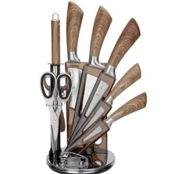 DELAR SET KÖKSKNIVSTÄLL MED SLIPP OCH SAX E-6265