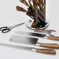 DELAR SET KÖKSKNIVSTÄLL MED SLIPP OCH SAX E-6265