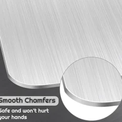 Skärbrädor-3-delars Set med Dubbelhäftande Skärbräda i Rostfritt Stål, Mögel- och Fukttålig