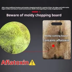 Skärbrädor-3-delars Set med Dubbelhäftande Skärbräda i Rostfritt Stål, Mögel- och Fukttålig