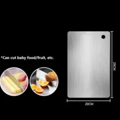 Skärbrädor-3-delars Set med Dubbelhäftande Skärbräda i Rostfritt Stål, Mögel- och Fukttålig