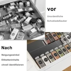 Köksorganiserare-6-Delat Justerbart Kryddställ – Kökshylla för Förvaring av Kryddor & Burkar