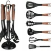 7-delat köksredskapsset: Sked, visp, tång, stativ