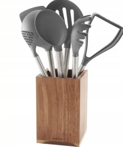 Köksutrustningsset-6-delat set med Kinghoff KH-1325 köksredskap i akacia