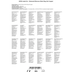 Verktygsset För Drinkar-Diamond moscow mule glas mugg set koppar