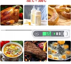 Matlagningstermometrar-DIGITAL KÖKSTERMOMETER FÖR MAT KÖTTTILKNING JUSTERBAR -50 +300°C