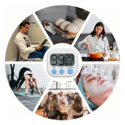 Äggklockor-Digital kökstimer med stor skärm, multifunktionell batteridriven elektronisk matlagningstimer