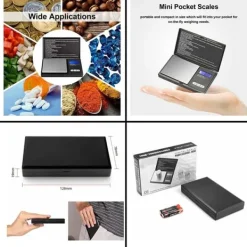 Digital våg 0,01g - 500g pocketscale digitalvåg inkl. batterier 2xAAA