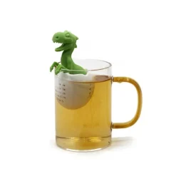 Dinosaurieformat Tefilter Silikon Teinfuser Återanvändbar Tepåsesil