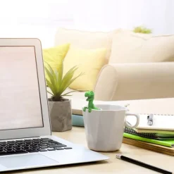 Dinosaurieformat Tefilter Silikon Teinfuser Återanvändbar Tepåsesil