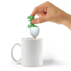 Dinosaurieformat Tefilter Silikon Teinfuser Återanvändbar Tepåsesil