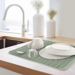 Diskställ & Torkställ-Dish Torkmatta Köksställ Driner Krukor Koppar