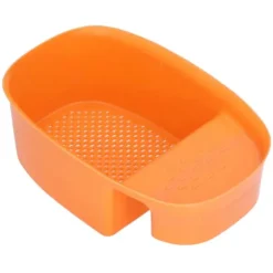 Diskbänk avloppskorg Hushållssadelformad nätsil för köksavfall Grönsaksfrukt Orange