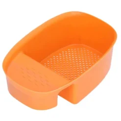 Diskbänk avloppskorg Hushållssadelformad nätsil för köksavfall Grönsaksfrukt Orange