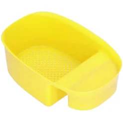 Diskhokorgar-Diskbänk avloppskorg Hushållssadelformad nätsil för köksavfall Grönsaksfrukt Gul