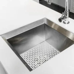 Diskbänksmatta Gummi Vit Grid Insatsdyna 33x28 cm